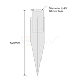 Sign Post Spike In Ground 600mm Including Wedge Key