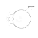 TD1, & TD2, Sign Bracket with Hex Head Bolt to suit 60mm O/D Sign Pole