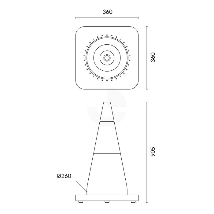 Traffic Cone Reflective 900mm