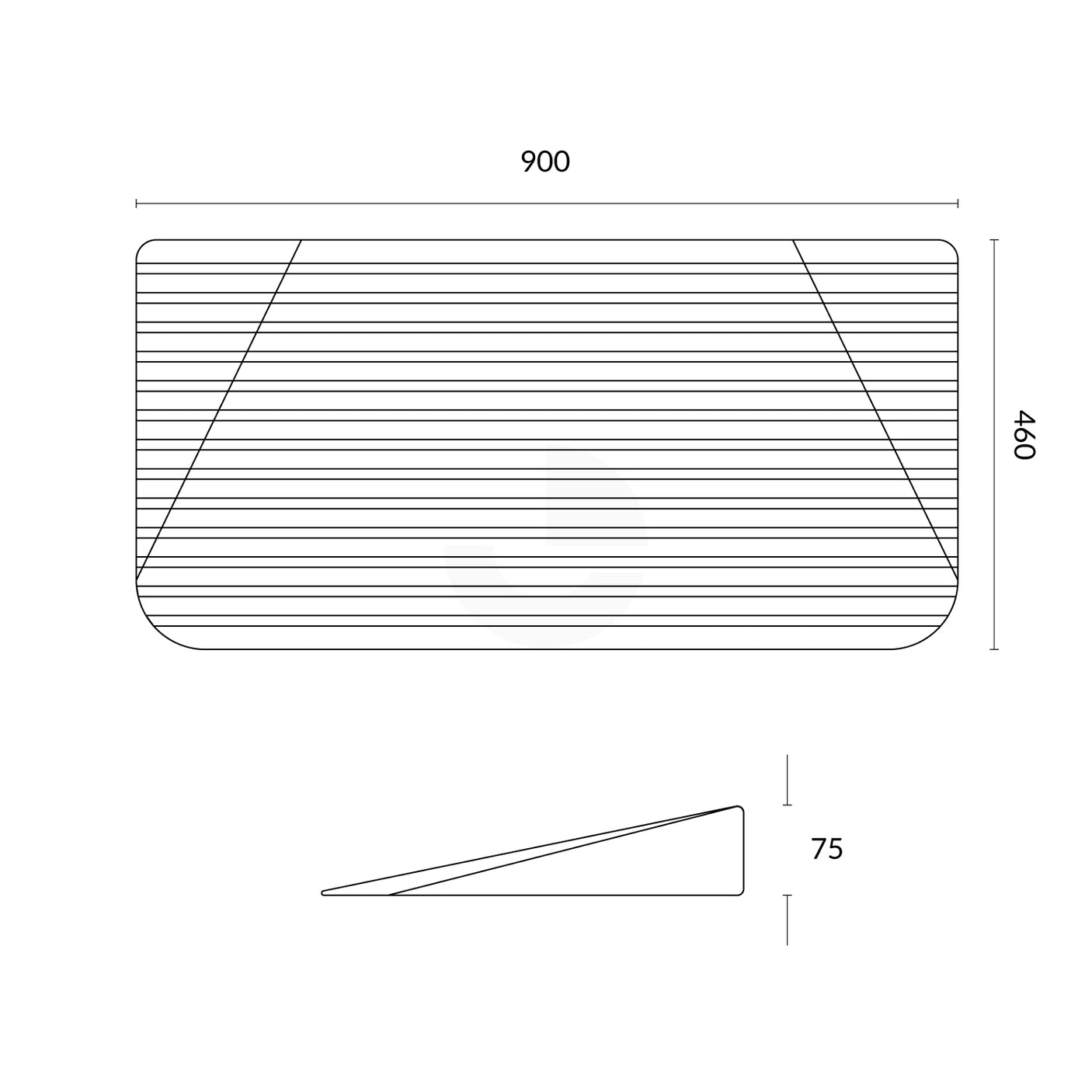 Threshold Door Access Ramp - 900 x 75mm High