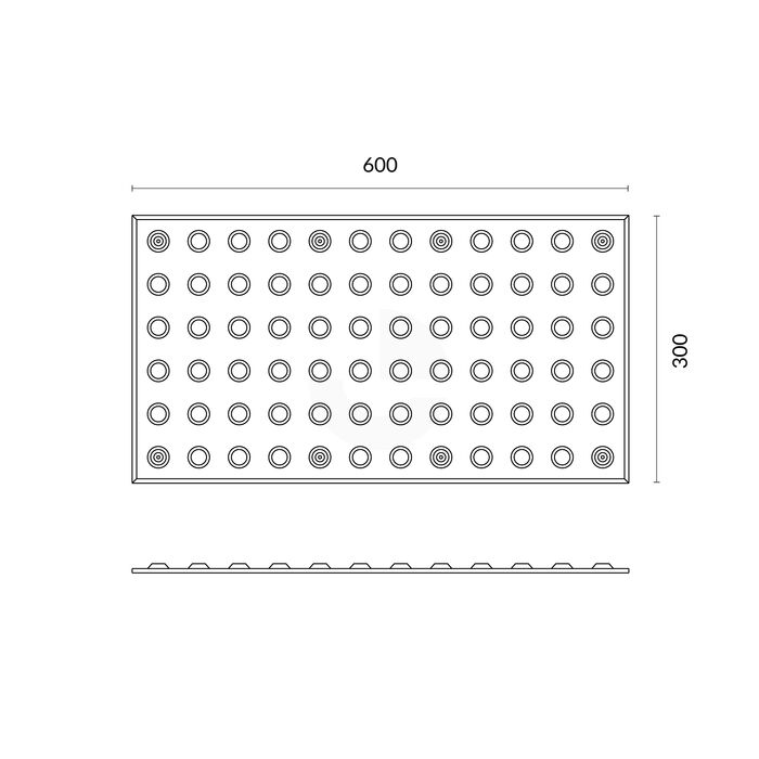 Tactile Indicators Fibreglass Hazard Yellow 300mm x 600mm