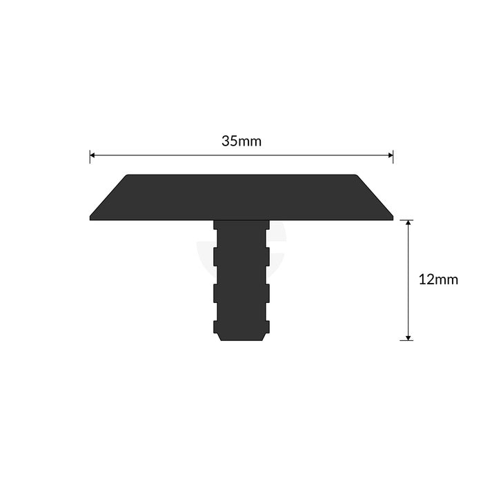 Enforcer Tactile Indicator Single Stud - Black Stainless Steel 316