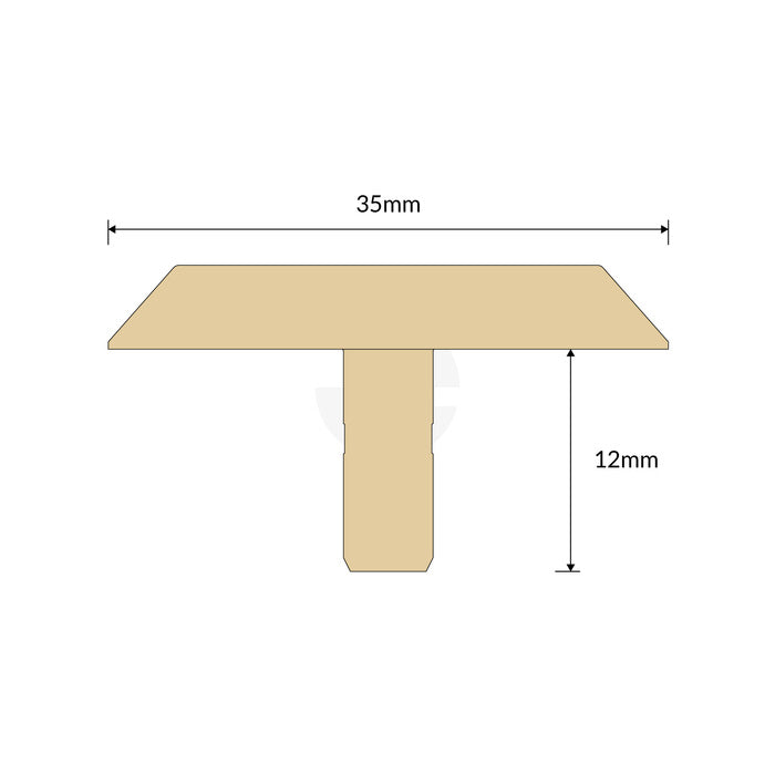 Enforcer Tactile Indicator Single Stud - Brass With Black Carb Insert