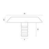 Tactile Indicator Single Stud - Brass