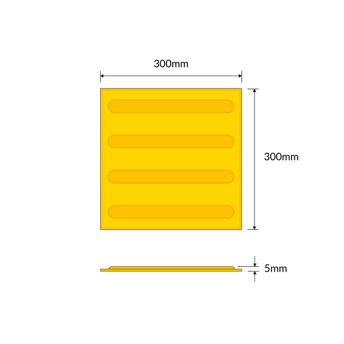 Enforcer Tactile Indicators - Peel and Stick Directional 300mm x 300mm