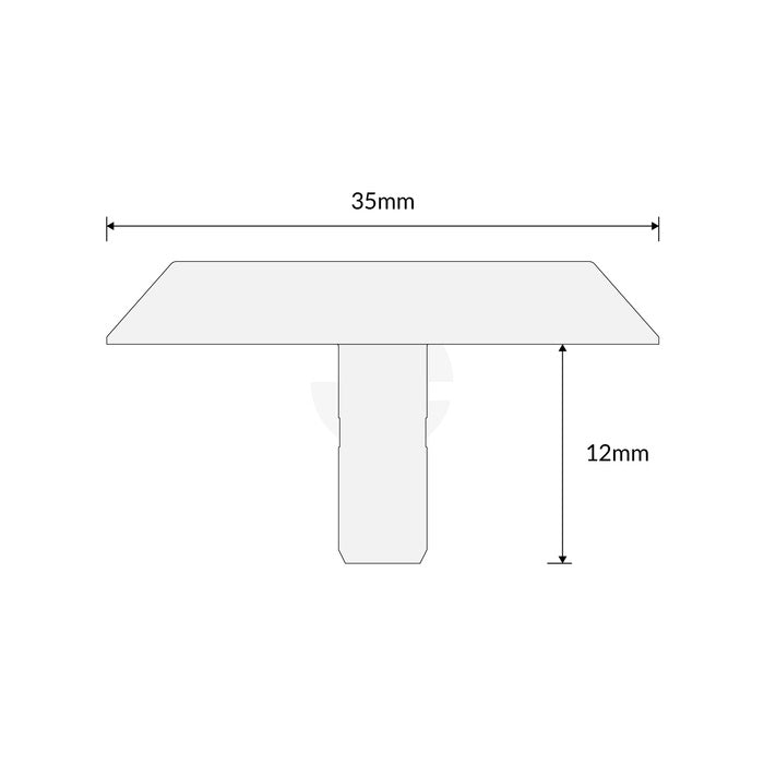 Tactile Indicator Single Stud - Stainless Steel With Black Carb Insert