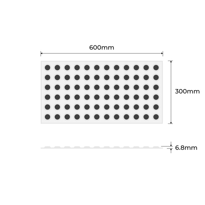 Stainless Steel 316 Tactile Plate With Polyurethane Infill 300x600