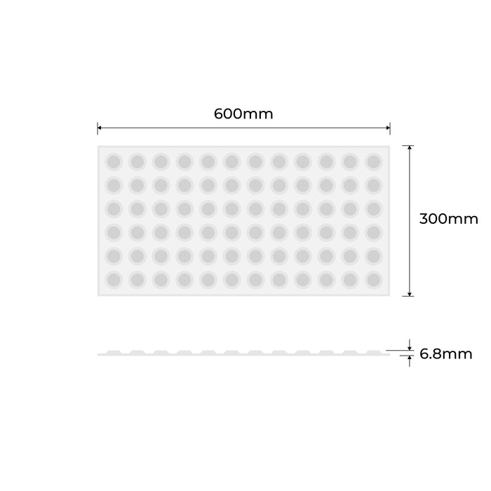 Tactile Indicators - 316 Stainless Steel Silver 300x600