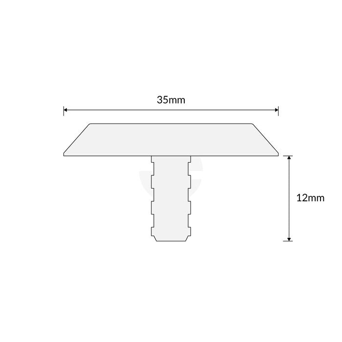 Tactile Indicator Single Stud - Stainless Steel, 10 rings