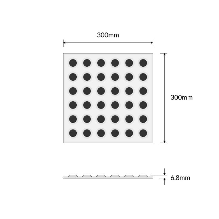Stainless Steel 316 With Black Carborundum Infill 300x300