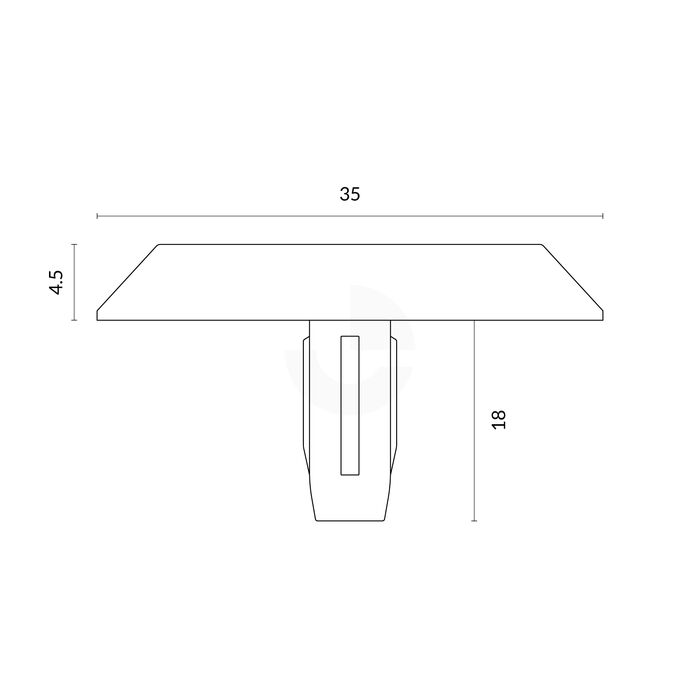 VisioTac Tactile Indicator Single Stud - Brass