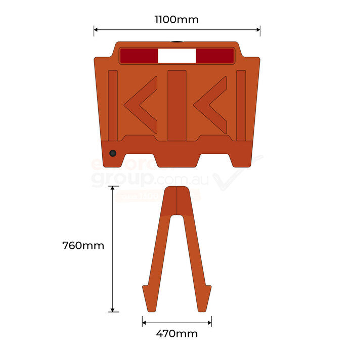 Stackable Water Barrier - Orange