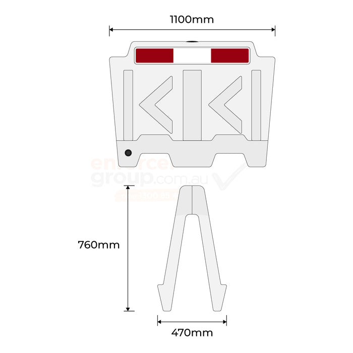 Stackable Water Barrier-White