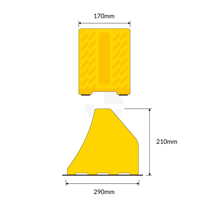 Car Wheel Chock Plastic - Yellow