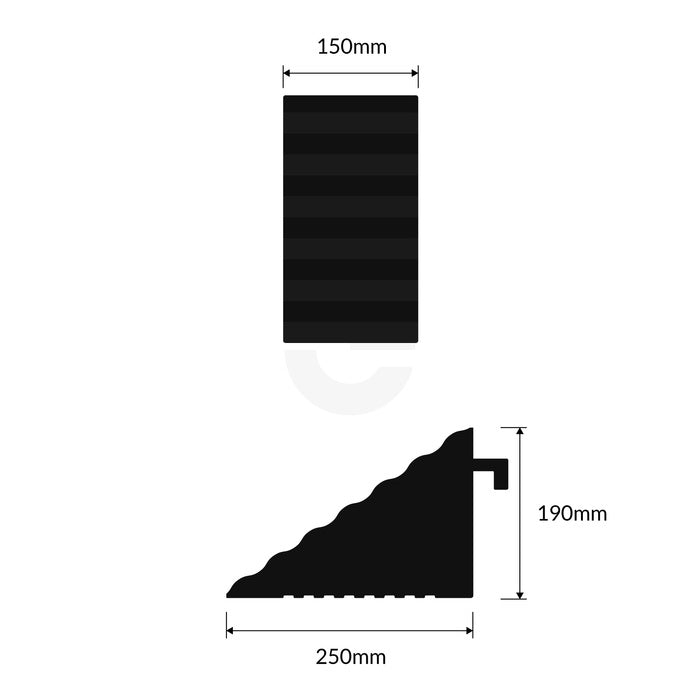 Wheel Chock Rubber - Black