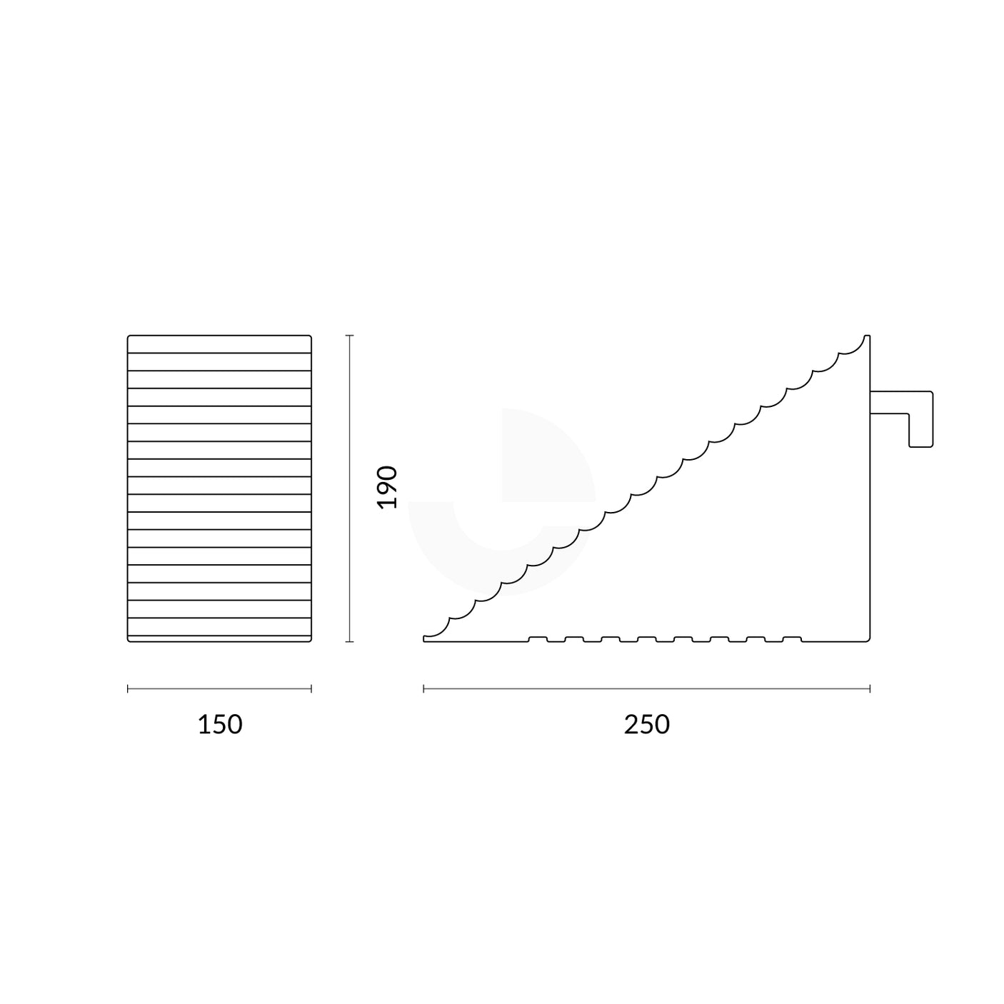 Wheel Chock Rubber - Black