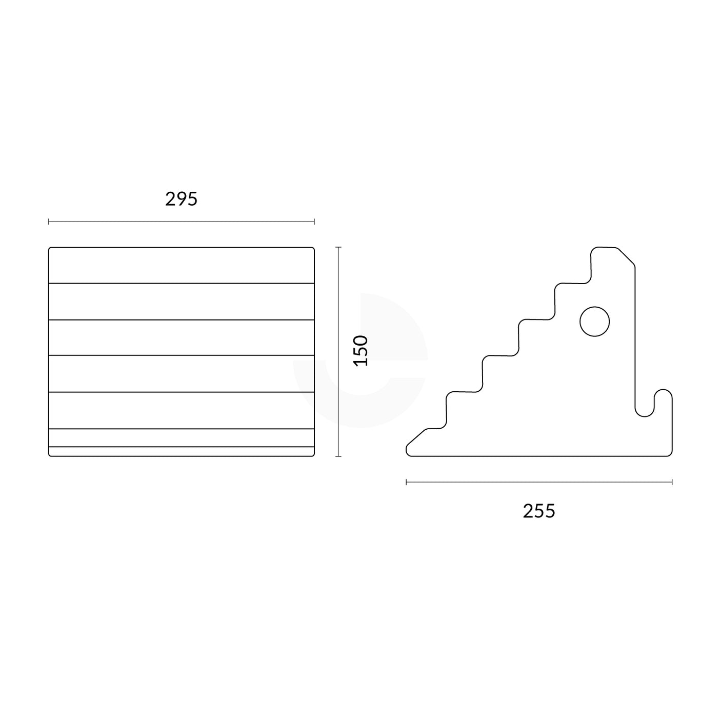 Wheel Chock Rubber Large - Black