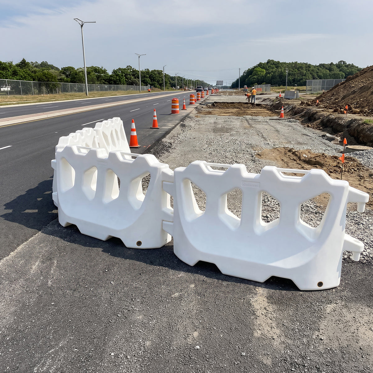 Enforcer Water-Filled Barrier - White