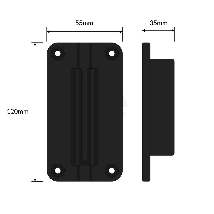 Wall Clip Receiver For Cone Top Retractable Barrier