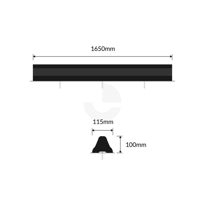 Black Recycled Plastic Wheel Stops